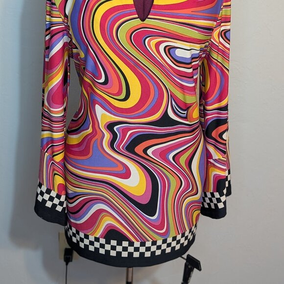 AA Studios, Short Geometric Swirl Dress, Size M - Picture 2 of 4